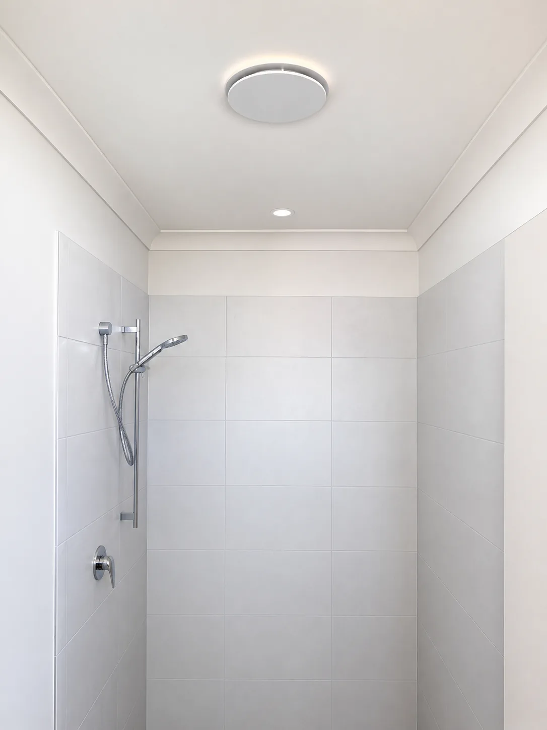 Finished bathroom exhaust and lighting electrical work